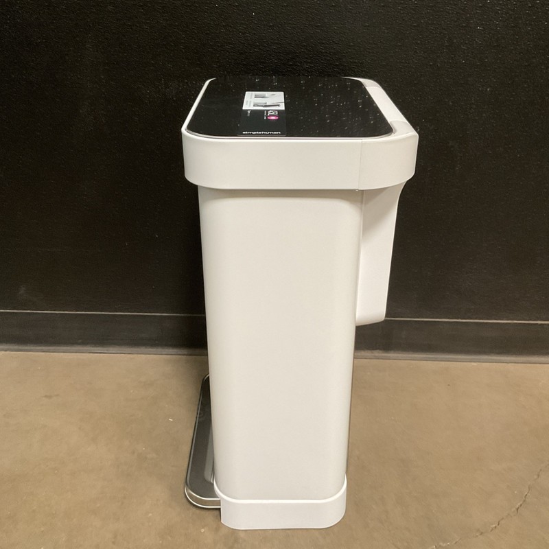 simplehuman Kitchen Trash Can with Lid, Large 45 Liter, White CW2027 gallery