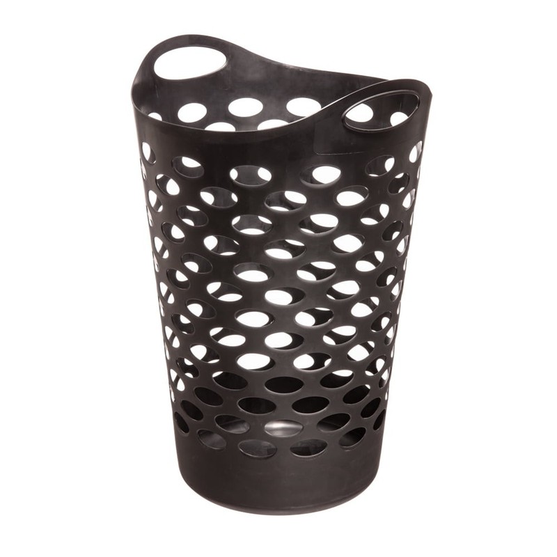Mainstays Flex Carrying Handles Laundry Hamper, Black gallery