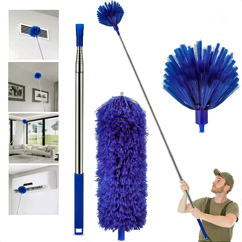Microfiber Ceiling Fan Duster & Cobweb Cleaning Brush Cleaner Kit Extension Pole gallery