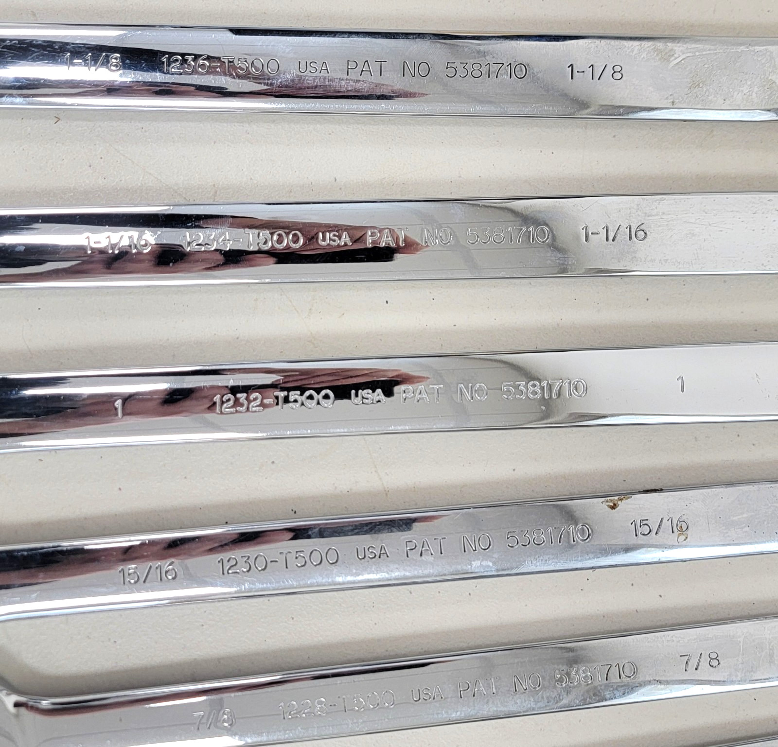 Proto TOOLS 500 14-Piece 12 pt. SAE Combination Wrench Set 5/16" - 1-1/8" USA gallery