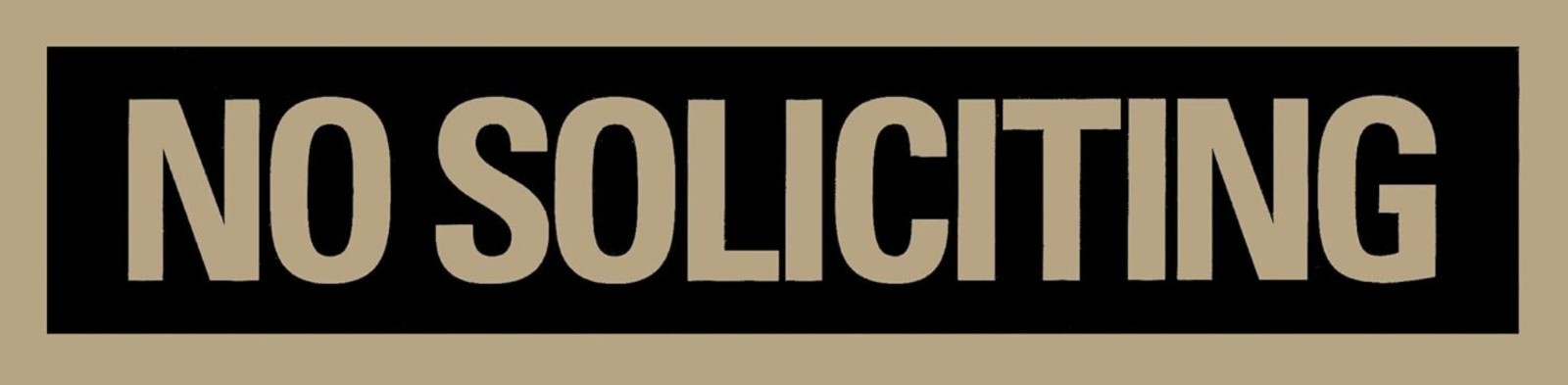 Durable Peel-and-Stick 'No Soliciting' Sign – 2x8 Inch Vinyl Decal for Privacy gallery