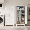 Elegro 71" Metal Wardrobe Closet With 4 Adjustable shelves,Small Space Storage gallery