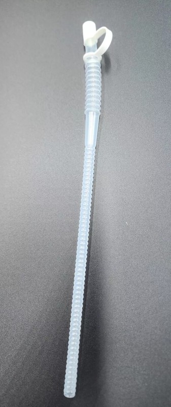 Jumbo 11" Drinking Straws Attached Slip Caps/Cover Flexible/Bendy Reusable ×10 gallery