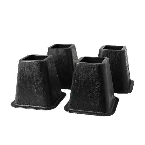 6 in. Black Bed Risers (4-Pack) gallery