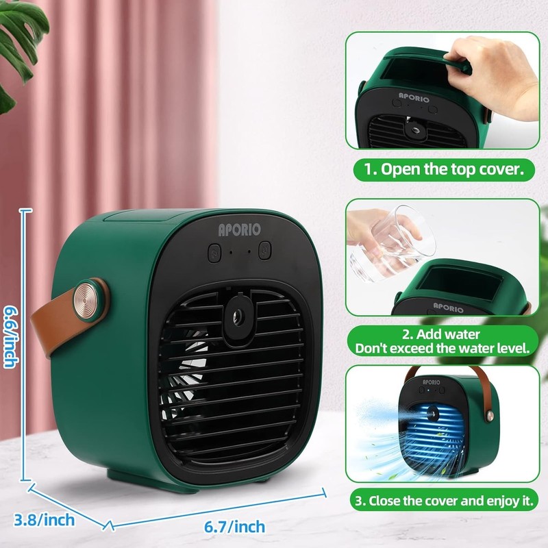 Rechargeable Portable Air Conditioner - 5200mAh, 3 Speeds, Ultra Quiet, Eco-F... gallery