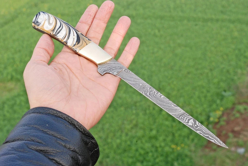 Custom HandMade Forged Damascus Steel Fillet Knife Fillet Chef Knife 1614 gallery