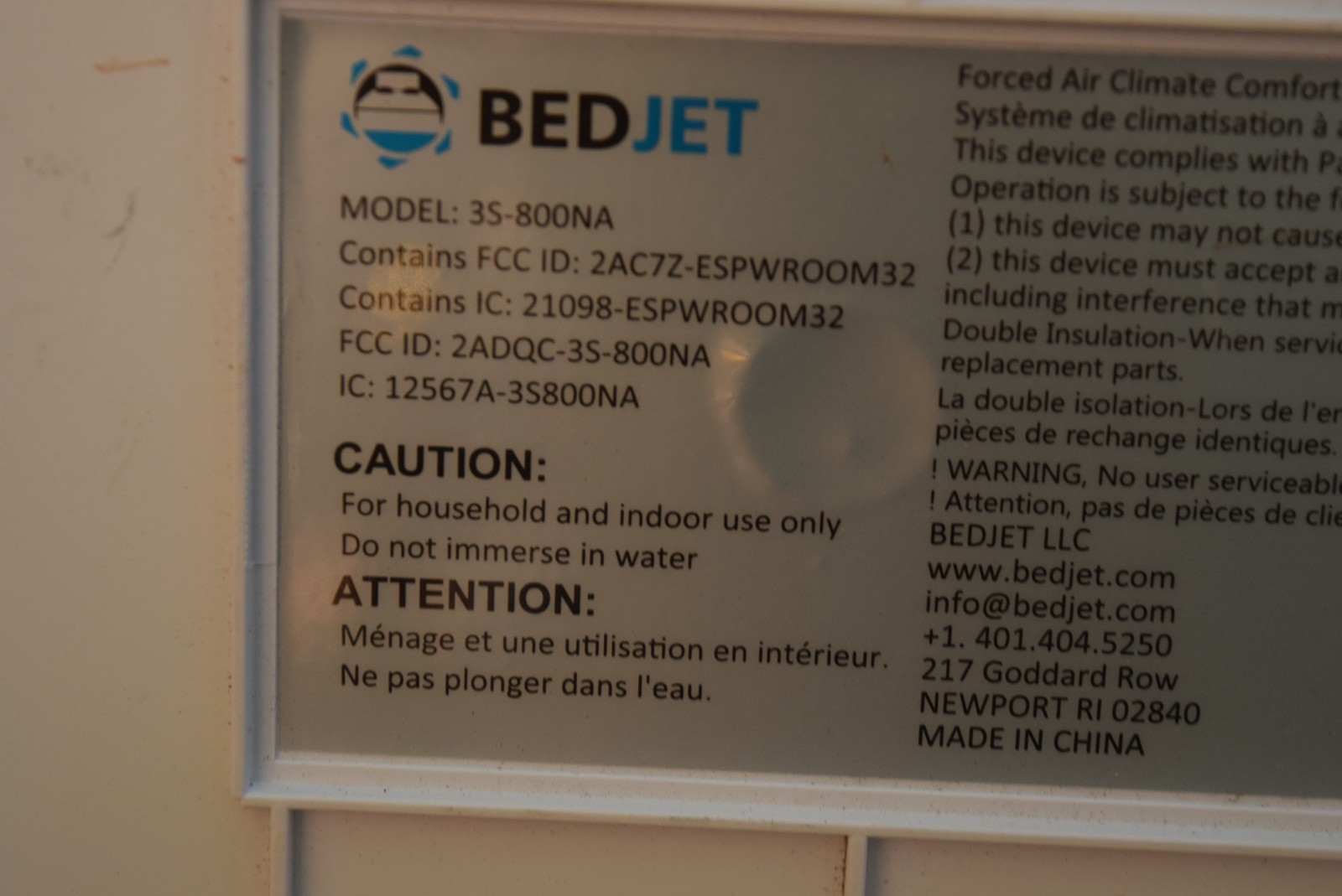 BedJet 3 3S-800NA Climate Comfort Sleep System Main Unit Only FOR PARTS/REPAIR gallery