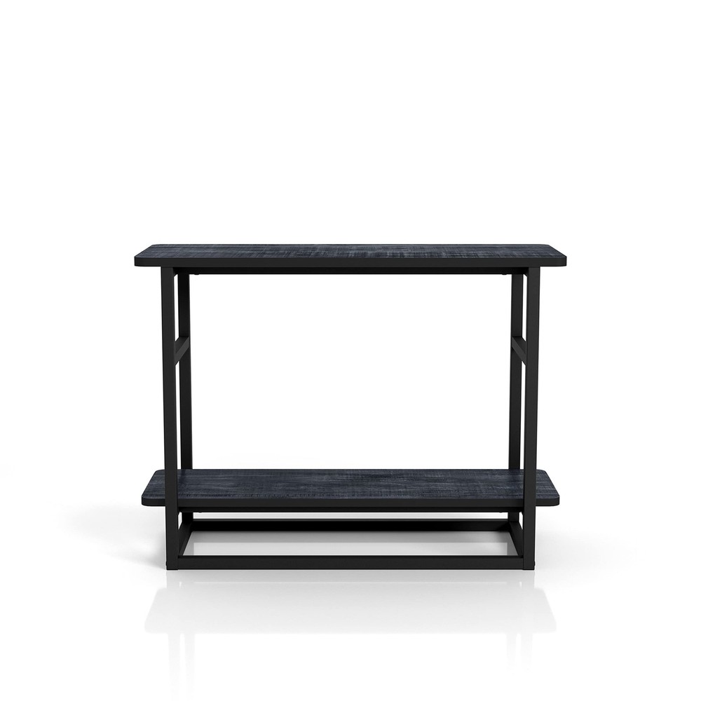 HOMES: Inside + Out Valen Transitional 1-Shelf Metal Frame 32 in. End Table f...