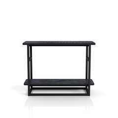 HOMES: Inside + Out Valen Transitional 1-Shelf Metal Frame 32 in. End Table f…