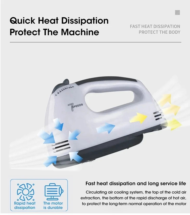 7-Speed Electric Hand Mixer Automatic Blender for Cream, Egg, Cake gallery