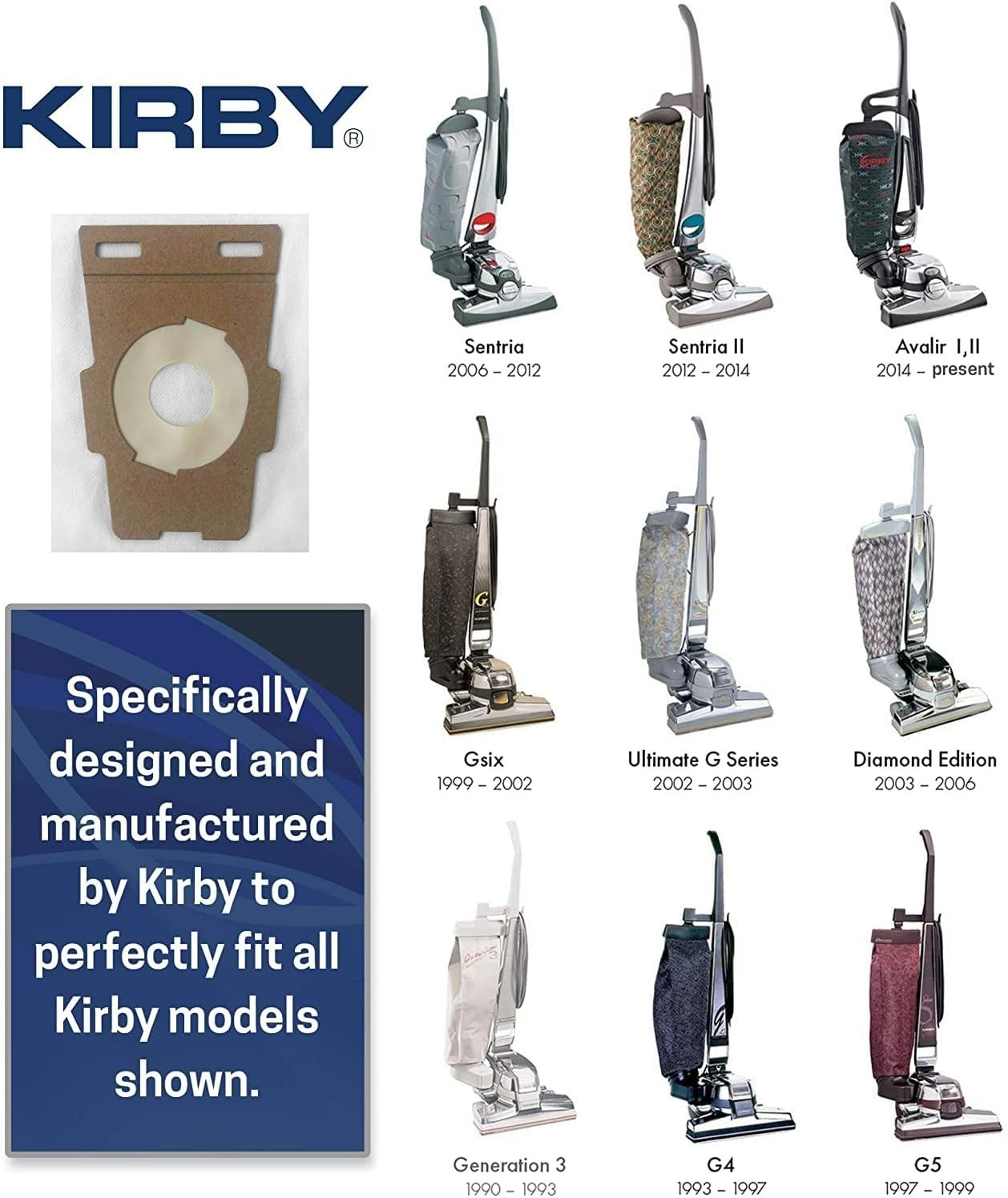 Durable 3-Pack Kirby Micron Magic Vacuum Bags - Optimal Filtration for G-Series gallery