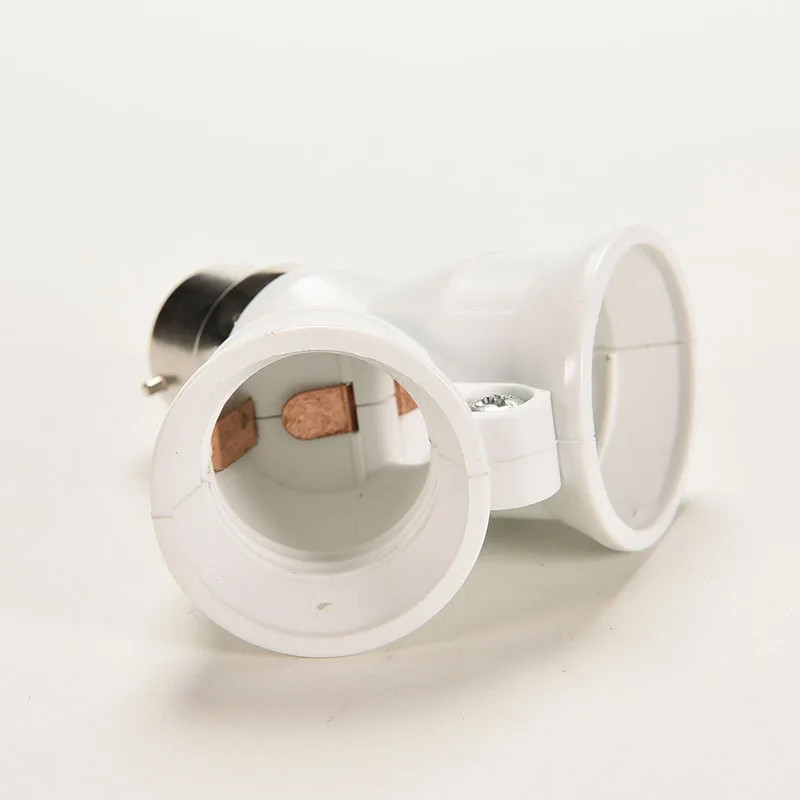 B22 To 2x E27 Bayonet Light Bulb Lamp Converter Adapte Splitter Screw Socket gallery