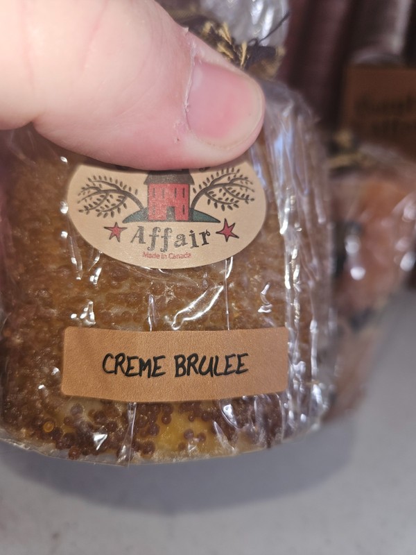 Rustic Primitive Grubby Candle Ceme Brulee Scent Handcrafted Country Decor x2 gallery