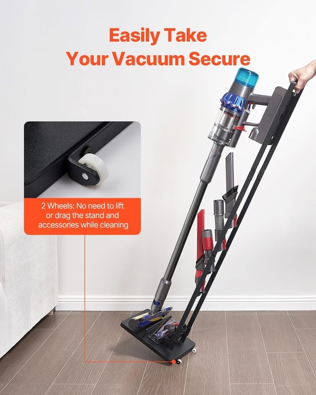 Compact Vacuum Stand with Anti-Slip Base - Easy Mobility for V-Series Cleaners gallery
