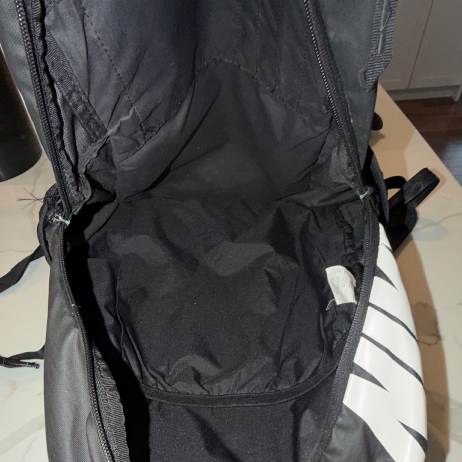 Nike Pro Adapt Black Hiking Backpack Adjustable Padded Straps Zip Closure Nylon 4