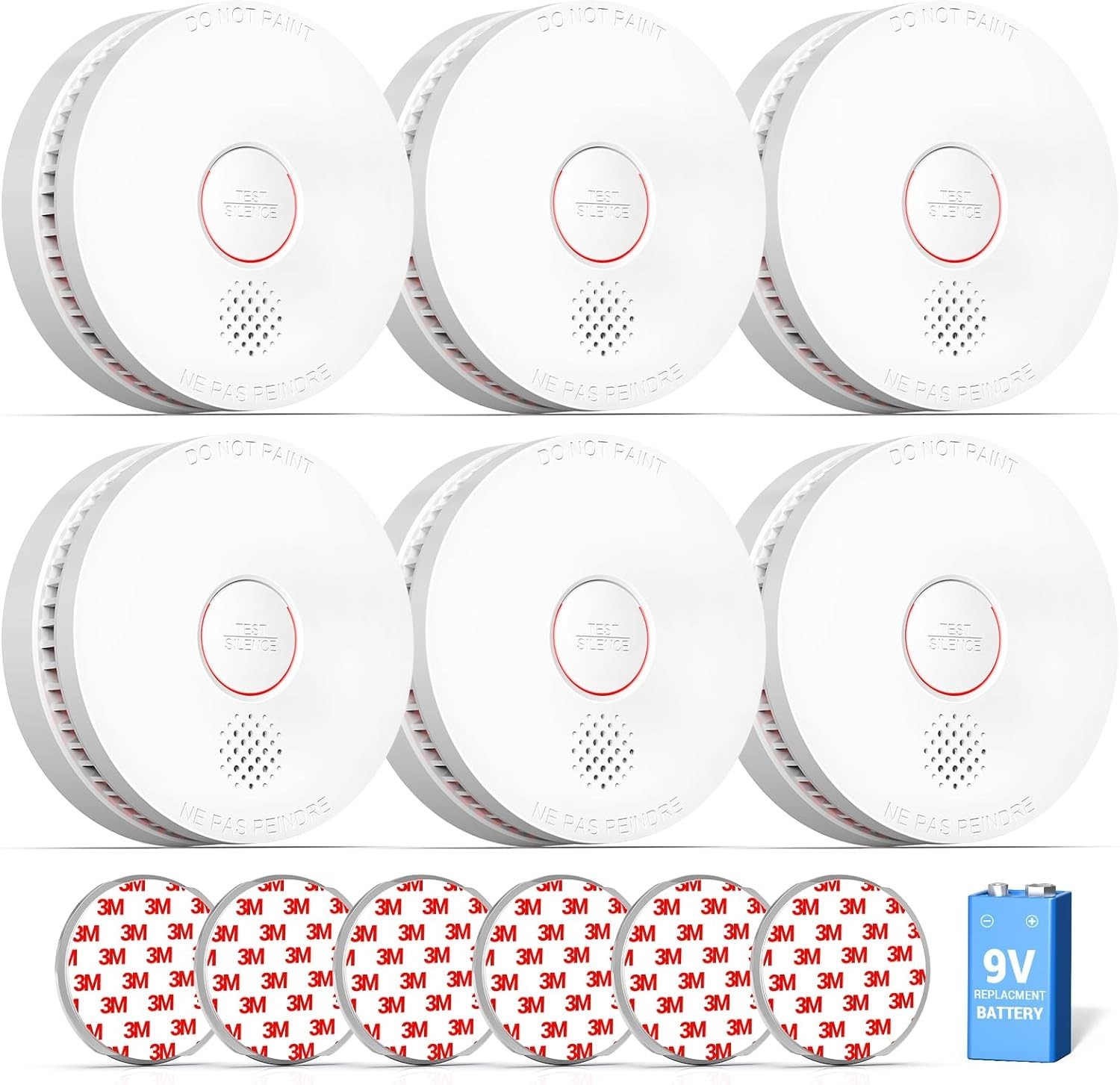 Siterwell Smoke Detector with Magnetic Fastening Kit ETL-9th Listed 6 PACKS gallery