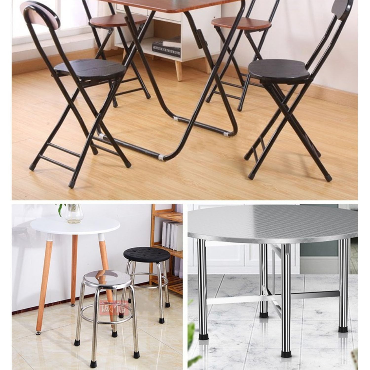 Rubber Leg Tip, 1"(25mm), Chair Leg Tips Caps Non-Slip,Chair, Black 1"4 Piece gallery