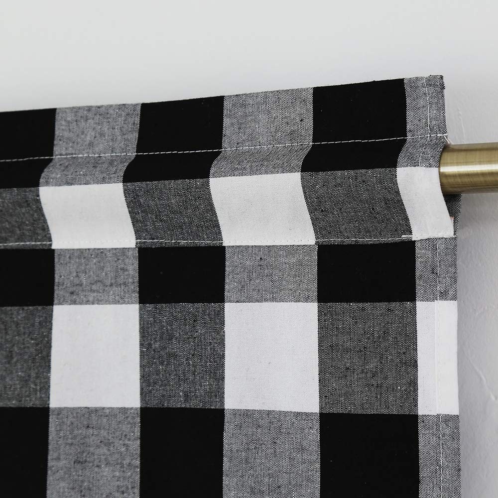 Buffalo Check Kitchen Tier Curtain 54 x 36 inches Long Plaid Gingham Rod Pock... gallery