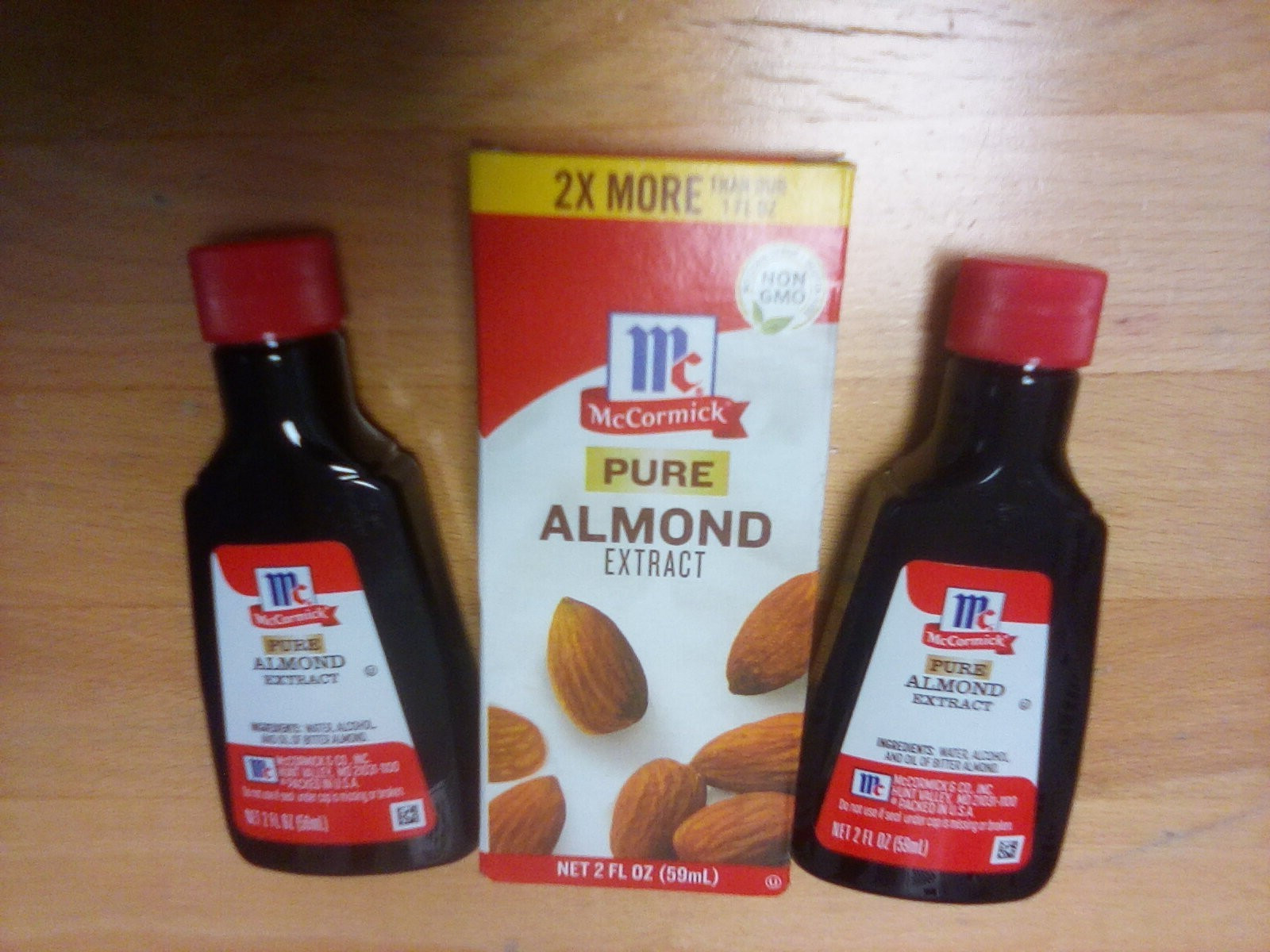 McCormick Pure Almond Extract 6oz total, (three 2oz bottles) FRESH and sealed gallery