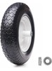 16" Flat Free Solid Tire and Wheel, 4.80/4.00-8 PU Airless Tires Light Grooves gallery