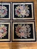 Hooked Colonial Block FloralDesign 30”x 50” Rug Black/ Ivory gallery