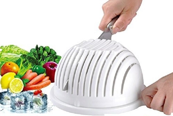 Quick Salad Maker Chopper Salad Cutter Bowl BPA-Free Healthy Meals and Salads gallery