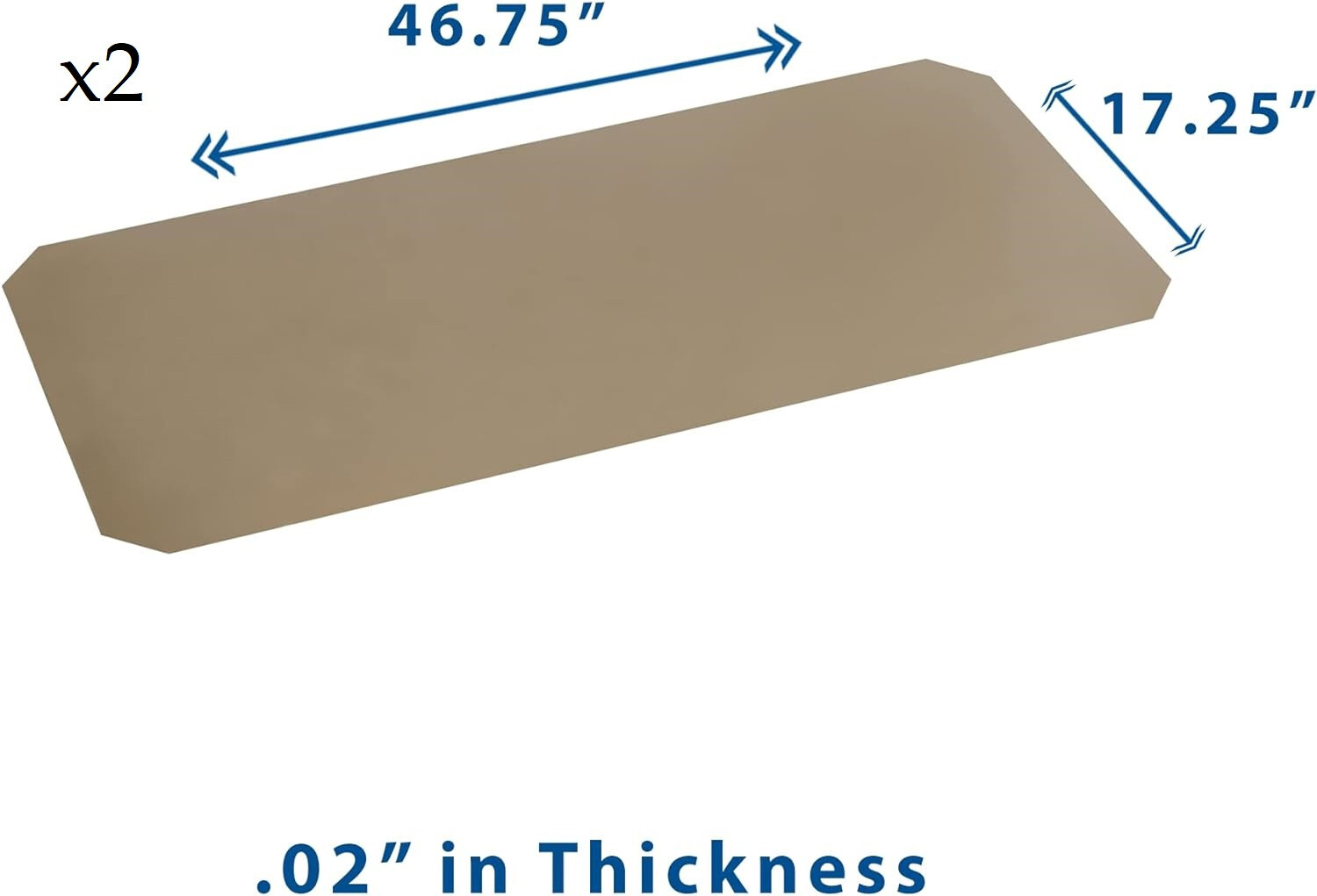2 Seville Classics Individual Smoke Gray Shelf Liners, Designed to Fit 48" x 18" gallery