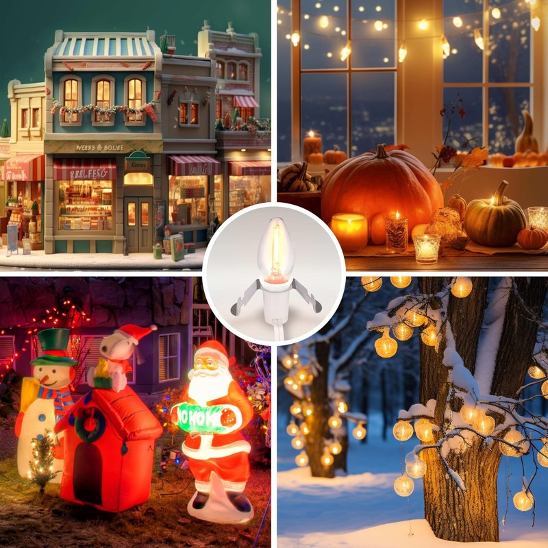 2 Sets Accessory Cord With 2 Led C7 Light Bulb 5ft Salt Lamp Cord Replacement Wi gallery