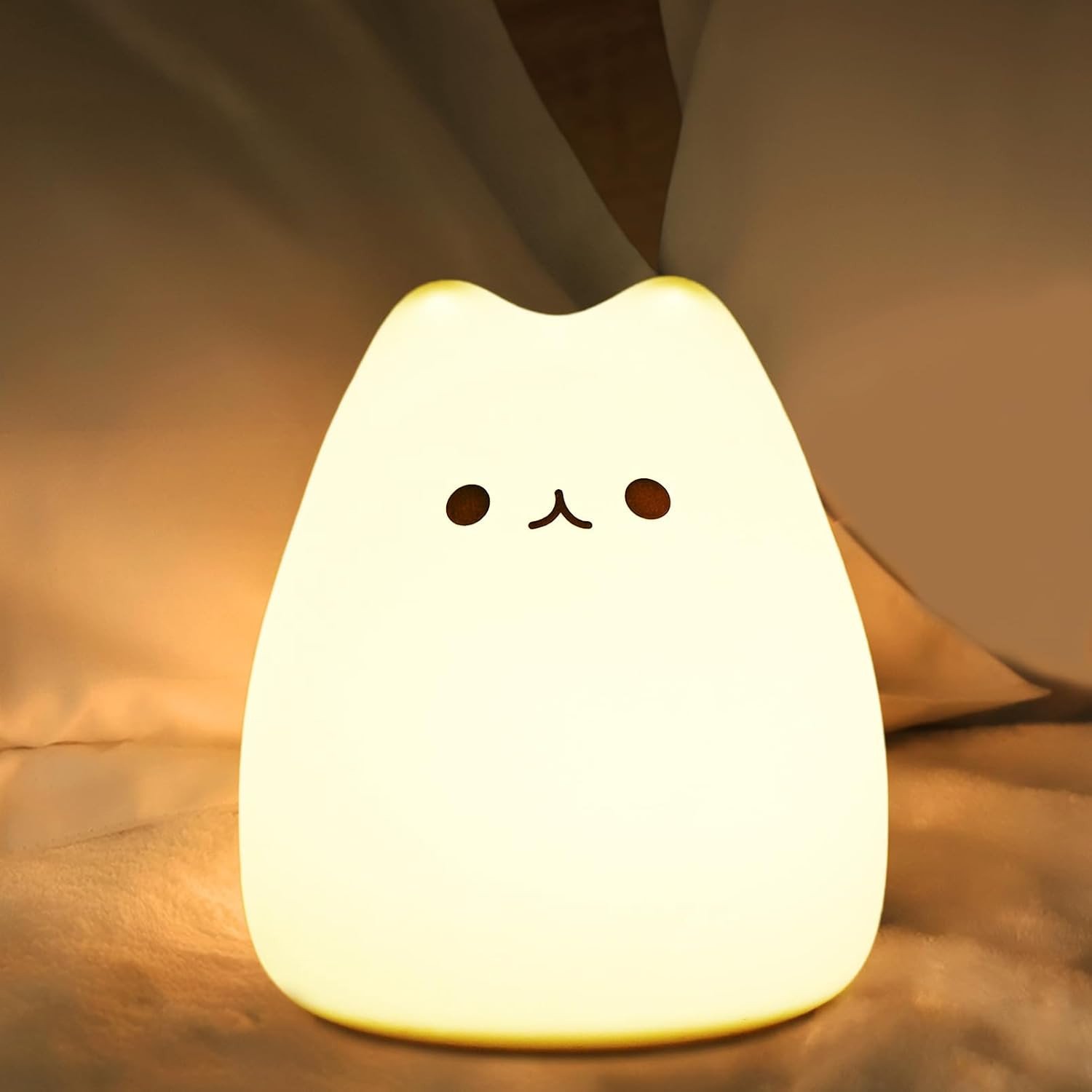 LED Cat Night Light, Battery Powered 4 x 3.54 x 3.5 inches, White gallery