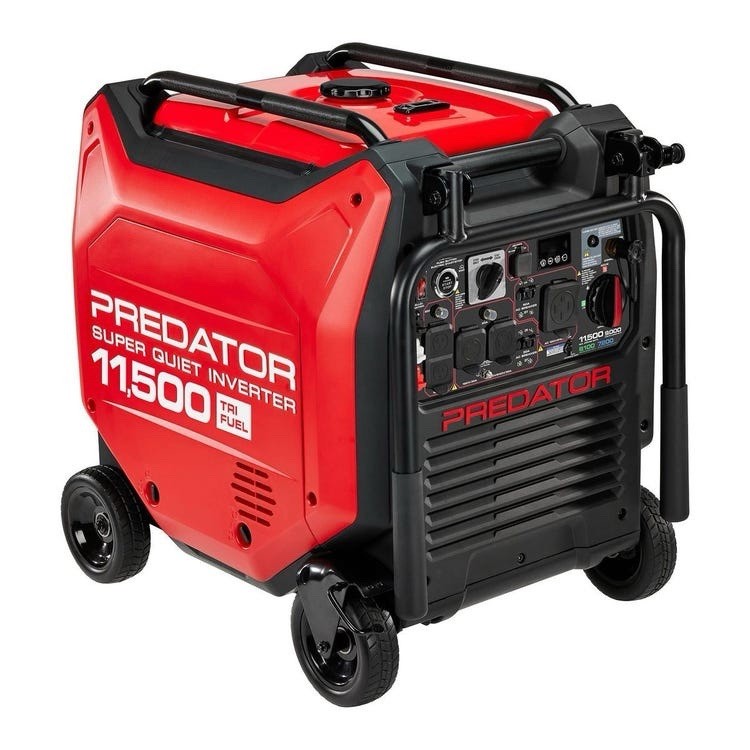Predator 11500 Super Quiet Inverter Tri Fuel Portable Generator 11500W Red/Black gallery