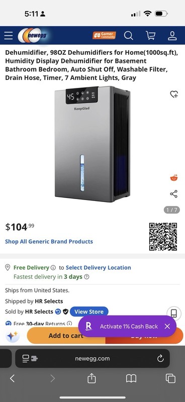 KeepGlad Dehumidifier, 98OZ Dehumidifiers for Home(1000sq.ft), Humidity Display gallery
