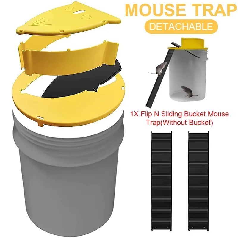 Mouse Rat Trap Flip & Slide Mouse Trap Bucket Catcher Mousetrap Slide Bucket USA gallery