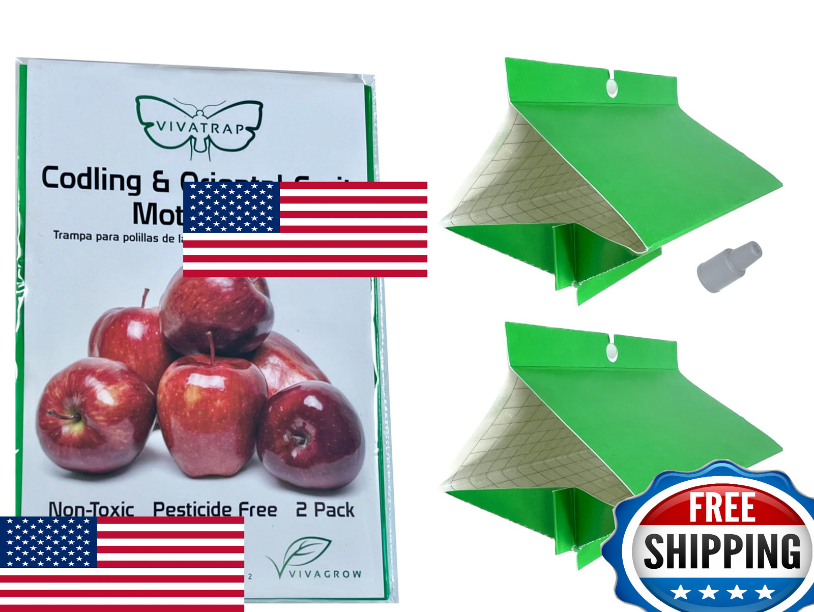 VivaTrap VT-106 Codling & Oriental Fruit Moth Trap Lure 2-Pack 8 Weeks gallery
