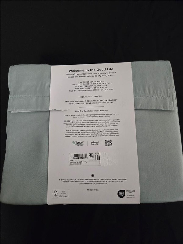 #= UGG Laurel Full Sheet Set 100% Tencel Lyocell Washable Soft NEW gallery