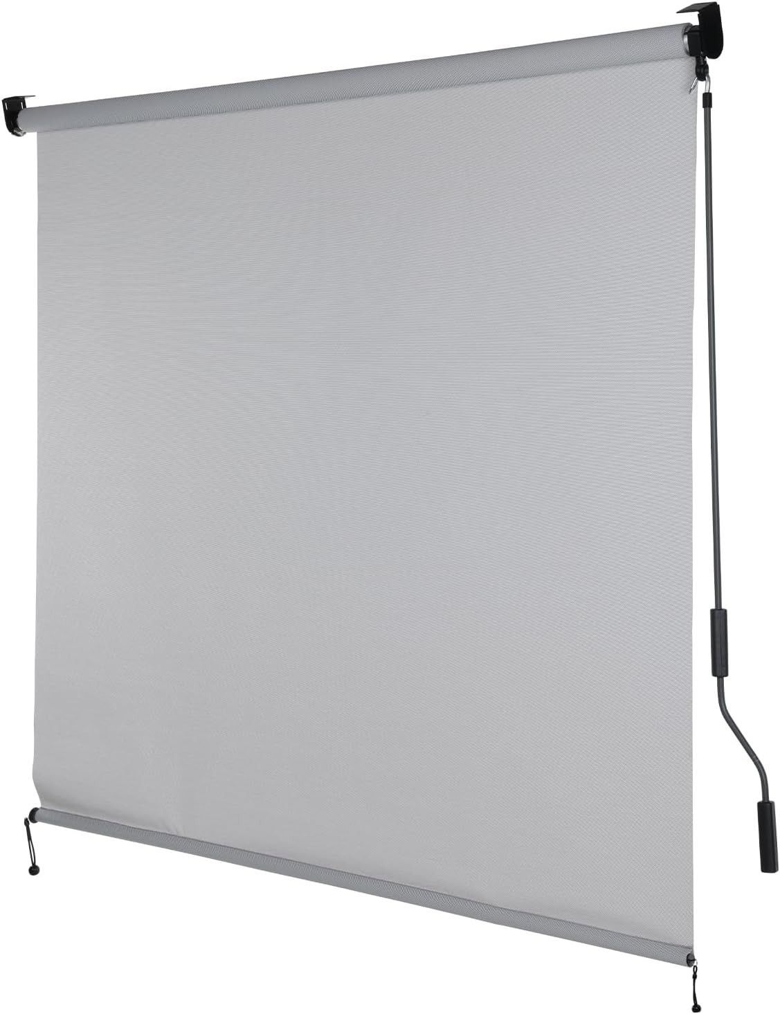 5% Openness Cordless Solar Fabric Roller Shade, 10'W x 8'H Sun Shade for Outdoor gallery