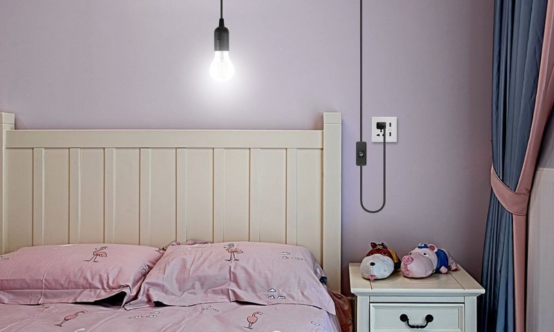 Hanging Extension Lantern Pendant Lamp Cord E26/E27 Light Bulbs Socket w/ Switch gallery