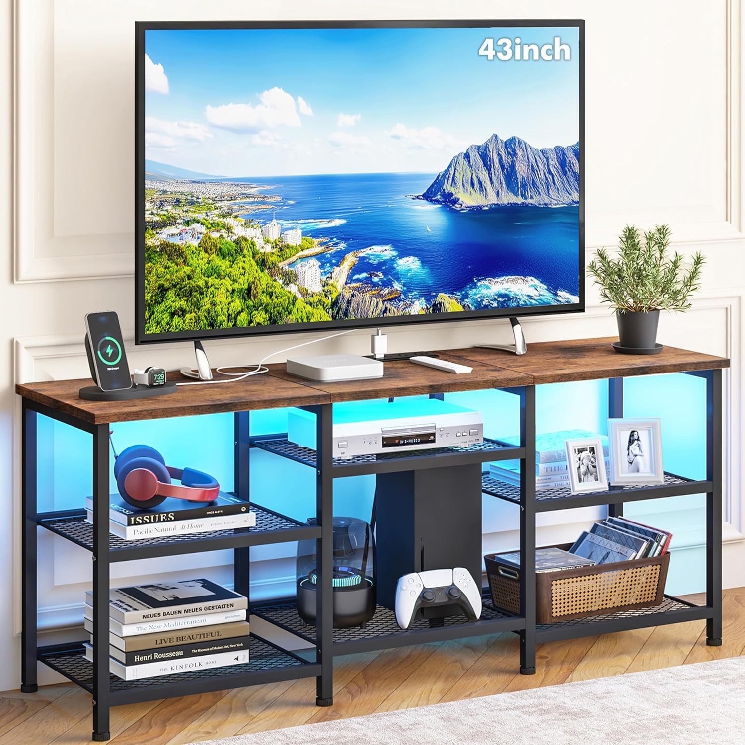 Entertainment Center for TVs Up to 55 Inch,Entertainment Stand with Power Outlet gallery