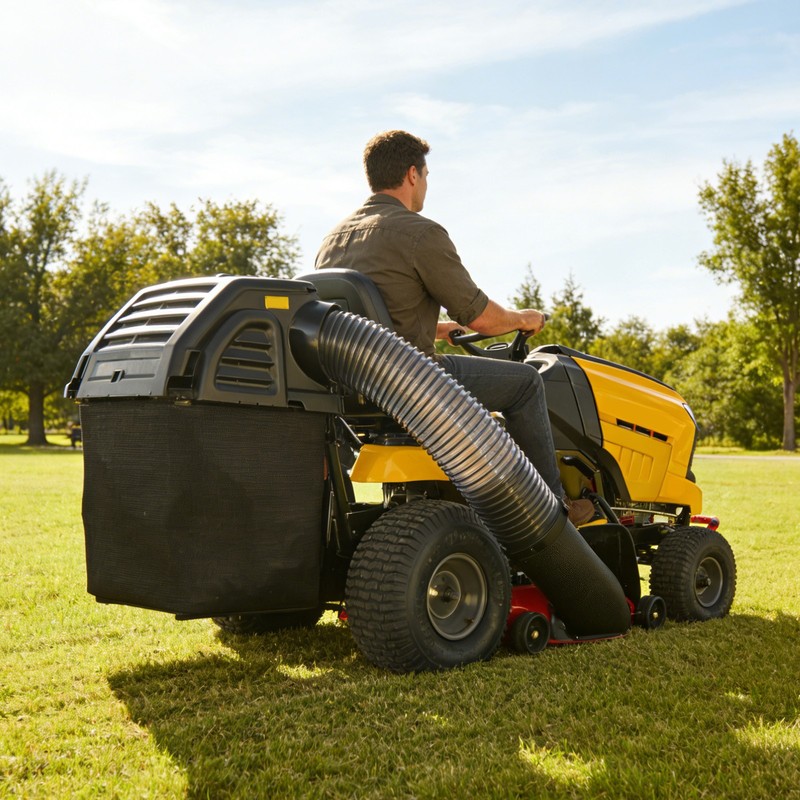 46" Black Polyethylene Deck Grass Catcher Bagger Lower Chute Replace for 405455 gallery