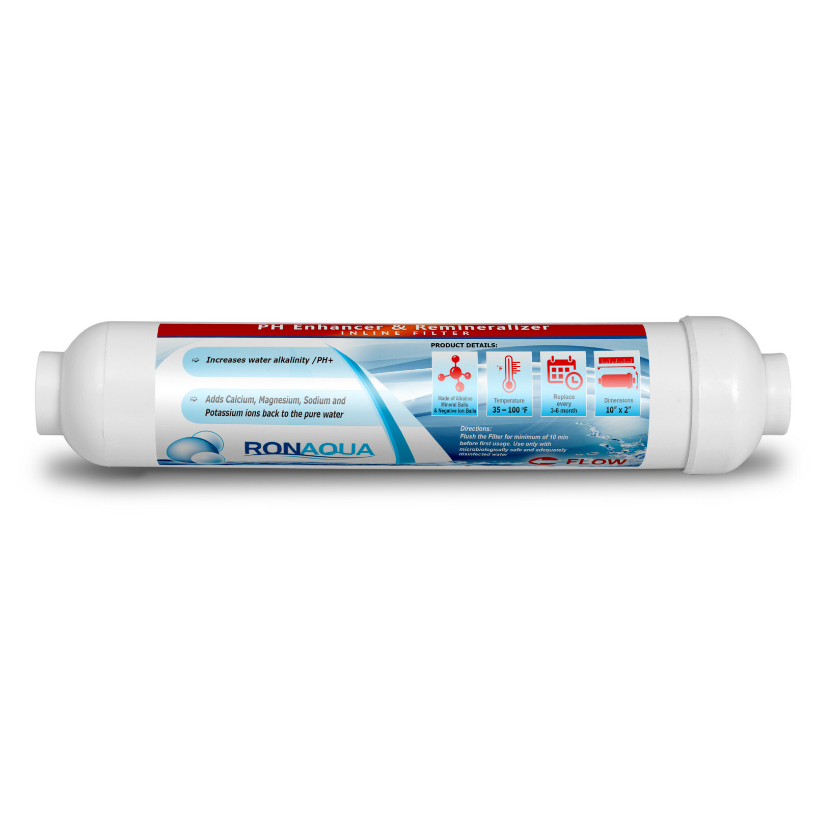 Alkaline in-line Water Replacement Filter - PH Enhancer, and Re-Mineralizer gallery