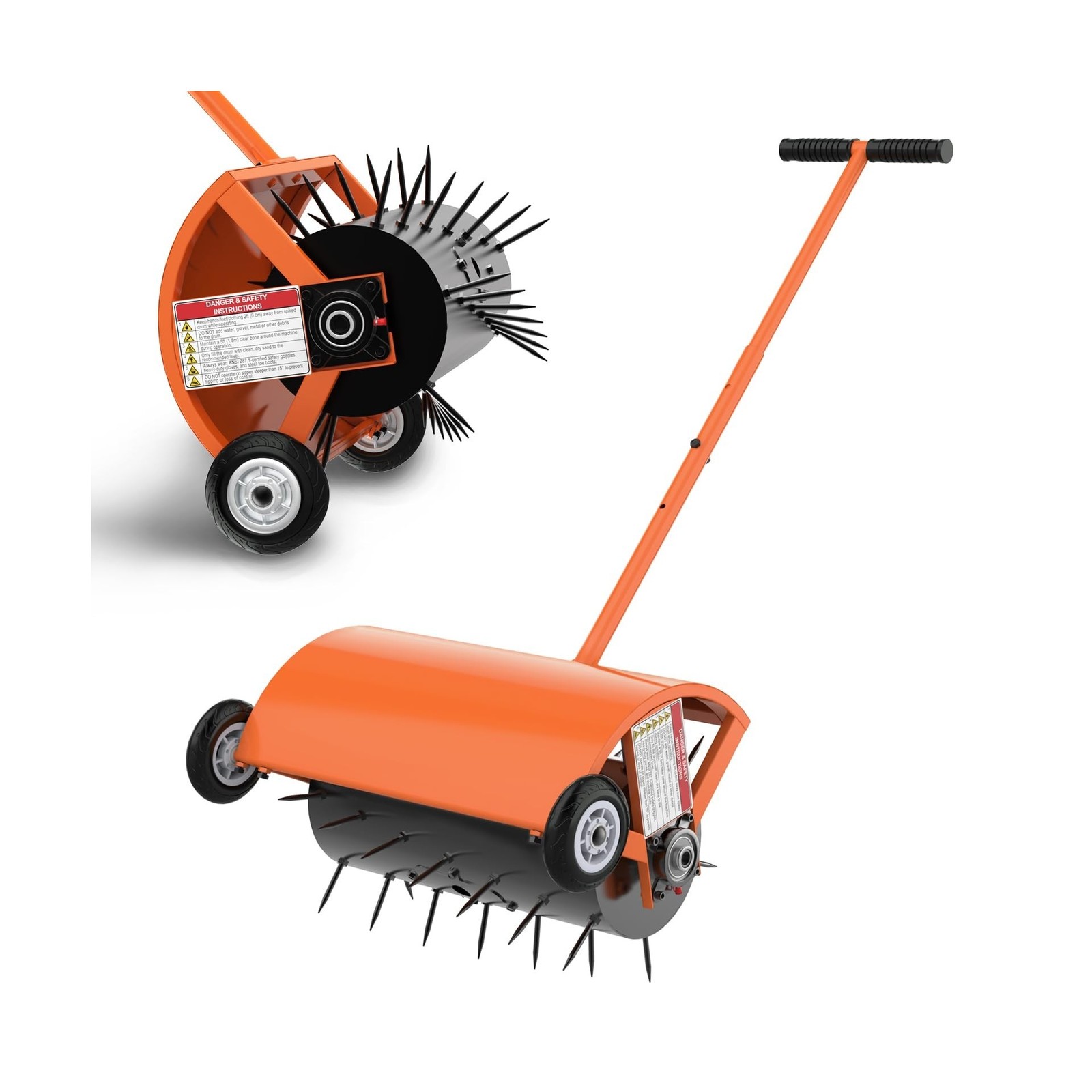 24 Inch Rolling Lawn Aerator, Heavy Duty Manual Aerator Tool, Up to 70 lbs, P... gallery
