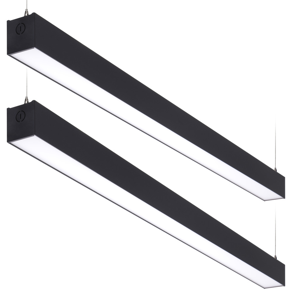 2 Pack 4FT 3CCT Linkable LED Linear Light, 40W/50W/60W Ultra Bright Downlight