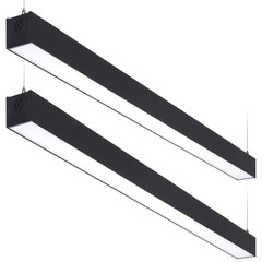 2 Pack 4FT 3CCT Linkable LED Linear Light, 40W/50W/60W Ultra Bright Downlight