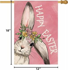 Double Sided Flags Custom Ester Garden Flag 28x40in 12x18in Happy Easter Flag