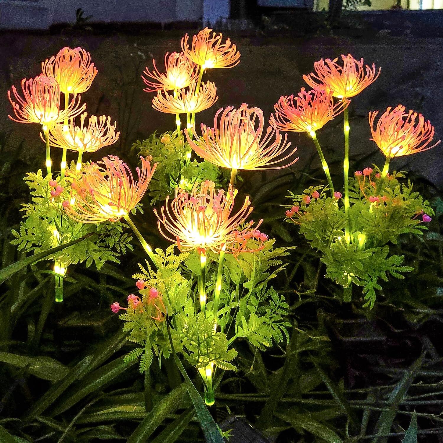 1PC Outdoor Solar Garden Lights Flower Stake Waterproof Yard Light 3 Heads Shore gallery