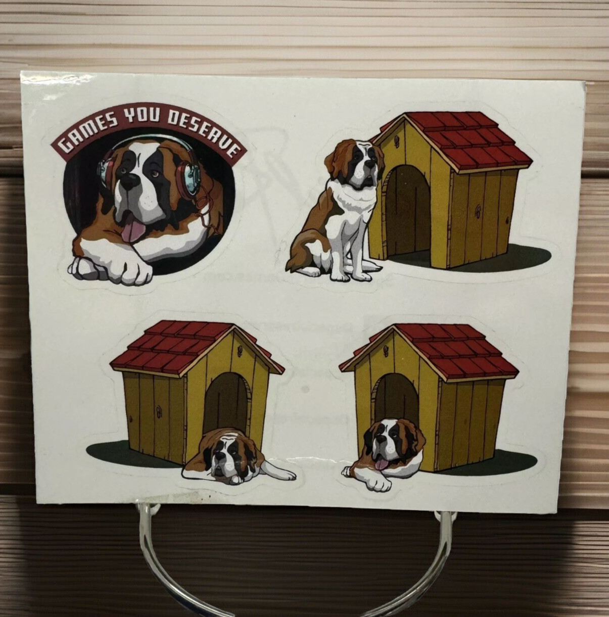 Special Reserve Games Sarge Sticker Sheet Decal Saint Bernard Video Game Promo gallery