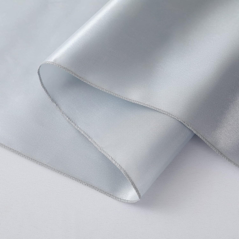 2 Pack Silver Satin Table Runner 12 X 108 Inch, Smooth Table Runners for Wedding gallery
