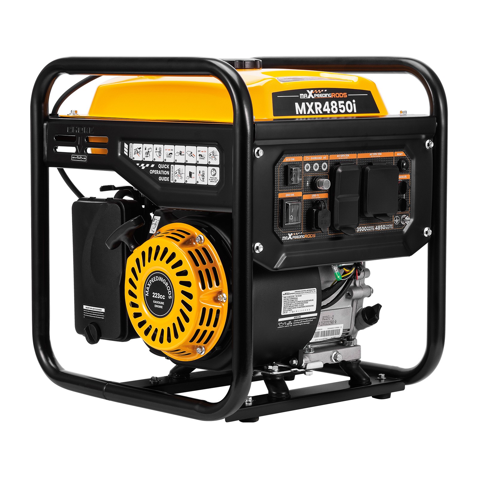 Portable Power Station 3500W Gas Generator 7.5L Tank Camping RV Emergency Use gallery