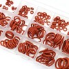 Silicone Rubber O-Ring Assortment Kit 225 Pieces 15 Sizes 20 millimeters, Red gallery