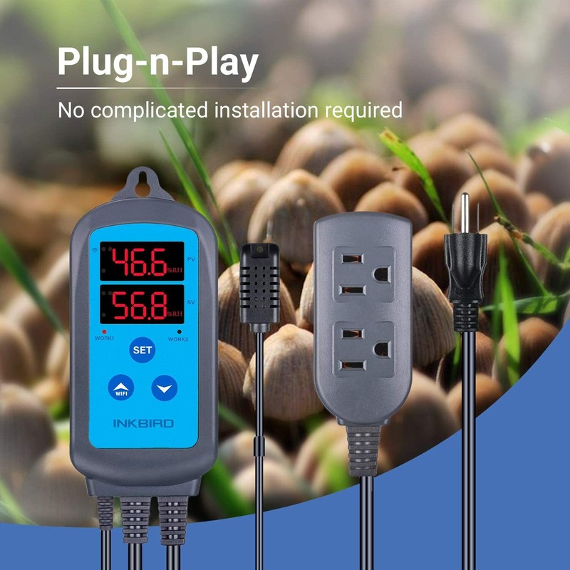 Inkbird Temperature Humidity Controller WiFi 2.4G Thermostat Outlets Humidistat gallery