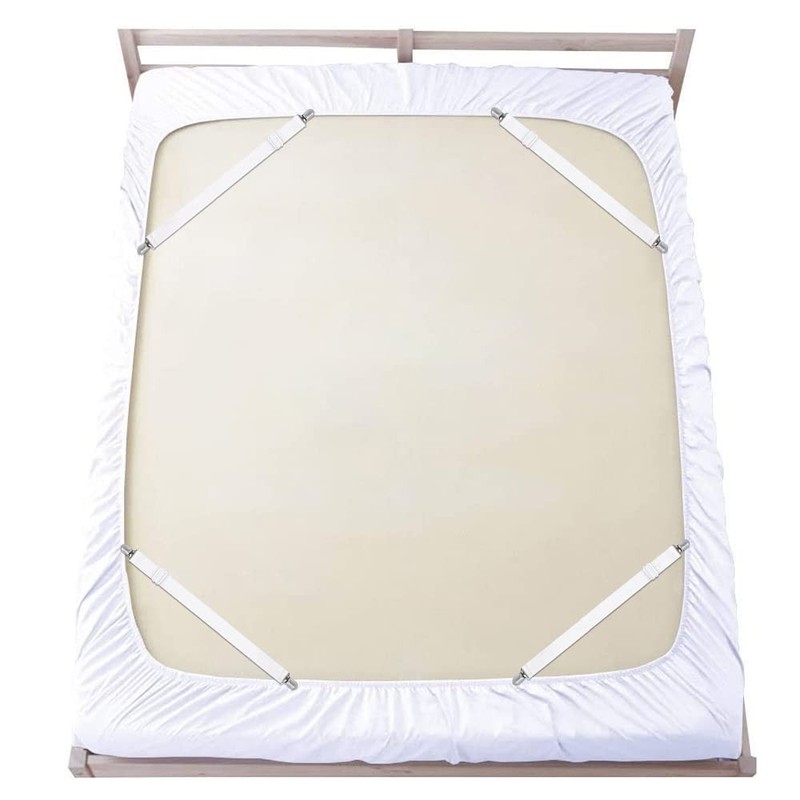 Bed Sheet Straps, Adjustable Elastic Fitted Sheet Holders Straps to Stay in P... gallery